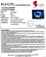 Load image into Gallery viewer, 5.01/CT Natural Blue Sapphire With Govt Lab Certificate-BLUSA9A