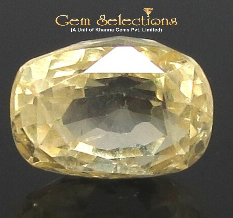 4.65/CT Natural Yellow Sapphire with Govt Lab Certificate-(YELSA9W)