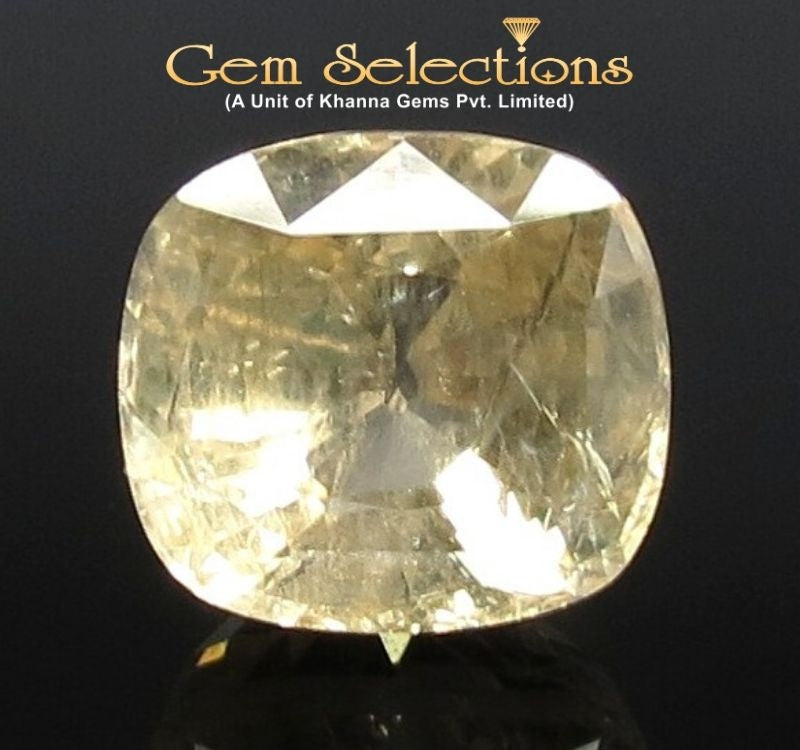 6.65/CT Natural Yellow Sapphire with Govt Lab Certificate-56610