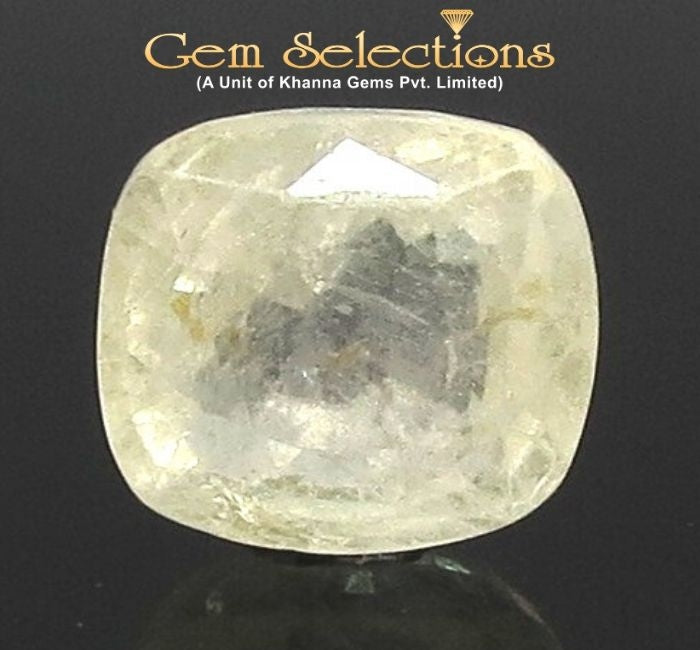 8.38 Ratti Natural Yellow Sapphire With Govt Lab Certificate-(12210)