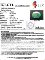 Load image into Gallery viewer, 9.20 Ratti Natural Panna Stone with Govt. Lab Certificate (1221)