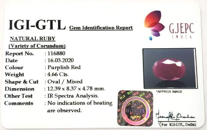 5.17 Ratti Natural Neo Burma Ruby with Govt Lab Certificate-(3441)