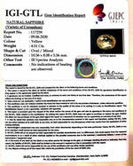Load image into Gallery viewer, 4.51/CT Natural Yellow sapphire Stone with Govt Lab Certificate-(YELSA9W)