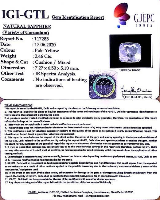 2.73 Ratti Natural Ceylonese Pukhraj Stone with Govt Lab Certificate-(8991)