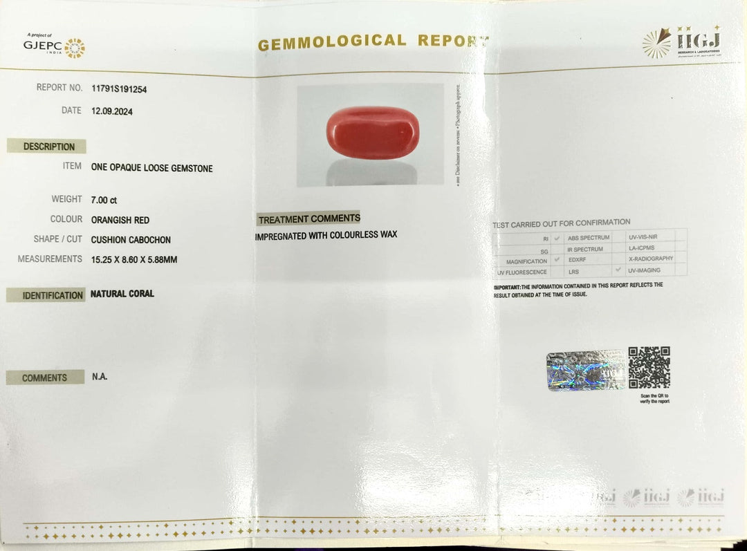 7.00/Carat Natural Cylindrical Red Coral-1800