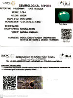 Load image into Gallery viewer, 5.79/CT Natural Panna Stone with Govt. Lab Certificate-11925D48091