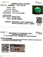 Load image into Gallery viewer, 6.64/CT Natural Panna Stone with Govt. Lab Certificate-11925D48102
