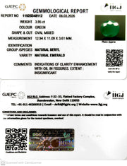 3.95/CT Natural Panna Stone with Govt. Lab Certificate-11925D48112