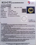 Load image into Gallery viewer, 3.14/CT Natural yellow sapphire with Govt Lab Certificate-(YELSA9W)