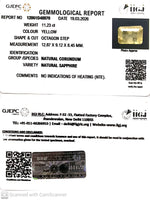 Load image into Gallery viewer, 11.23/CT Natural Yellow Sapphire With Govt Lab Certificate-12061D48970