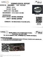 Load image into Gallery viewer, 5.62/CT Natural Yellow Sapphire With Govt Lab Certificate-12061D48972