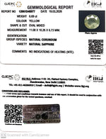 Load image into Gallery viewer, 6.69/CT Natural Yellow Sapphire With Govt Lab Certificate-12061D48977