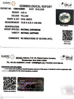 Load image into Gallery viewer, 4.05/CT Natural Yellow Sapphire With Govt Lab Certificate-12061D48981