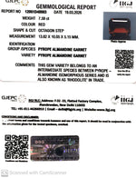 Load image into Gallery viewer, 7.59/CT Natural Rhodolite Garnet Stone with Govt Lab Certificate-12061D48983
