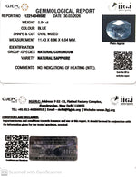 Load image into Gallery viewer, 5.84/CT Natural Blue Sapphire with Govt Lab Certificate-12214D49582