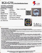 Load image into Gallery viewer, 2.95/CT Natural Blue Sapphire with Govt Lab Certificate-BLUSA9T