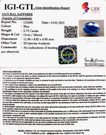 Load image into Gallery viewer, 6.36 Ratti Natural Blue Sapphire With Govt Lab Certified-(1221)
