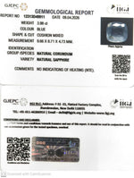 Load image into Gallery viewer, 3.98/CT Natural Blue Sapphire with Govt Lab Certificate-12313D49911