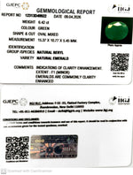 Load image into Gallery viewer, 6.42/CT Natural Panna Stone with Govt. Lab Certificate-12313D49922