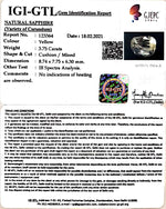 Load image into Gallery viewer, 4.16 Ratti Natural yellow sapphire with Govt Lab Certificate-(34410)