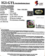 Load image into Gallery viewer, 3.17/CT Natural yellow sapphire with Govt Lab Certificate-YELSA9U