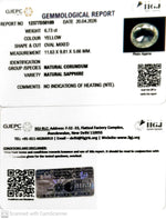 Load image into Gallery viewer, 6.73/CT Natural Yellow Sapphire With Govt Lab Certificate-12377D50189