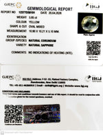 Load image into Gallery viewer, 5.85/CT Natural Yellow Sapphire With Govt Lab Certificate-12377D50191