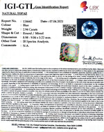 Load image into Gallery viewer, 2.94/CT Natural Blue Topaz Stone with Govt Lab Certificate- 124642