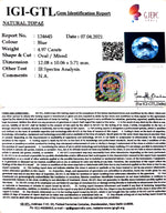 Load image into Gallery viewer, 5.51 Ratti Blue Topaz with Govt Lab Certificate-(1650)