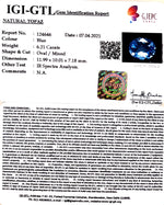 Load image into Gallery viewer, 6.21/CT Natural Certified Blue Topaz Gemstone -124646
