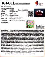 Load image into Gallery viewer, 3.28 Ratti Natural Ruby with Govt Lab Certificate-(7881)