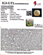 Load image into Gallery viewer, 3.52 Ratti Natural Ceylonese Yellow Sapphire with Govt Lab Certificate-(6771)