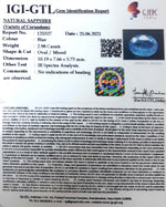 Load image into Gallery viewer, 2.98/CT Natural Blue Sapphire with Govt Lab Certificate-BLUSA9T