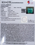 Load image into Gallery viewer, 4.96/CT Natural Emerald Stone With Govt. Lab Certified (6771)