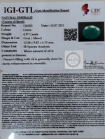 Load image into Gallery viewer, 5.51 Ratti Natural Panna Stone with Govt. Lab Certified-(1221)
