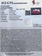 Load image into Gallery viewer, 4.51 Ratti Natural Ruby with Govt Lab Certificate-(7881)