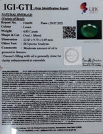 Load image into Gallery viewer, 4.85/CT Natural Panna Stone with Govt. Lab Certified (3441)