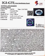 Load image into Gallery viewer, 3.35/CT Natural Aquamarine with Govt Lab Certificate-2331