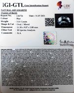 Load image into Gallery viewer, 3.51/CT Natural Aquamarine with Govt Lab Certificate-5661
