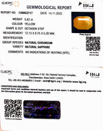 Load image into Gallery viewer, 5.82/CT Natural Yellow Sapphire With Govt Lab Certificate