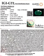 Load image into Gallery viewer, 3.46/CT Natural Panna Stone with Govt. Lab Certificate (6771)