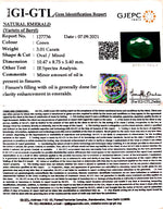 Load image into Gallery viewer, 3.01/CT Natural Panna Stone with Govt. Lab Certificate (6771)