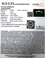 Load image into Gallery viewer, 2.64 Ratti NATURAL Colombian Panna Stone with Govt Lab Certified-(12210)