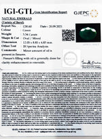 Load image into Gallery viewer, 3.34/CT Natural Panna Stone with Govt. Lab Certified (3441)