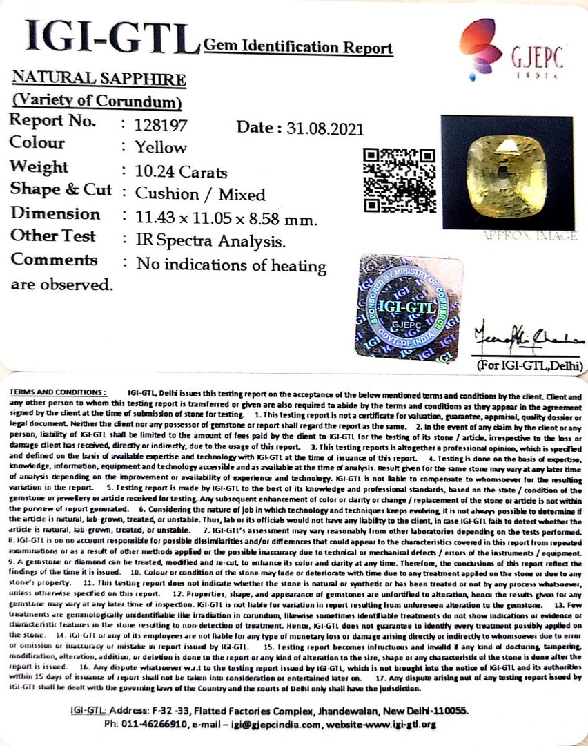 10.24/CT Natural Ceylonese Pukhraj with Govt Lab Certificate-67710
