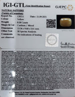 Load image into Gallery viewer, 8.58/CT Natural Yellow Sapphire with Govt Lab Certificate-(1221)