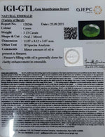 Load image into Gallery viewer, 3.13/CT Natural Panna Stone with Govt. Lab Certified (3441)