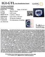 Load image into Gallery viewer, 5.19 Ratti Pitambari blue sapphire with Govt Lab Certificate-(16650)