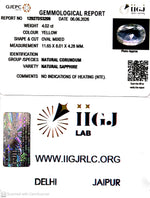 Load image into Gallery viewer, 4.02/CT Natural Yellow Sapphire With Govt Lab Certificate-12927D53209
