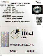 Load image into Gallery viewer, 4.06/CT Natural Yellow Sapphire With Govt Lab Certificate-12927D53216